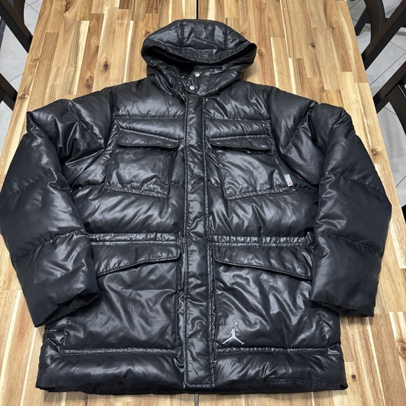 Jordan Other - Jordan Military 550 Down Parka Mens XL Black Puffer Full Zip Pockets Outdoor